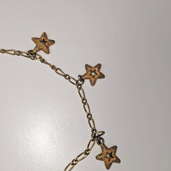 Star or Starfish Gold Chain Bracelet or Anklet - Picture 2 of 4